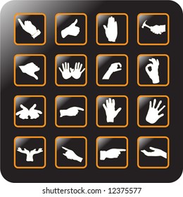 Vector Icon Set for hand gestures