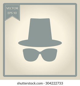 Vector Icon Set Hats and sunglasses Collection