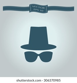 Vector Icon Set Hats and sunglasses Collection