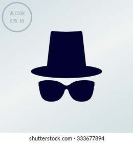 Vector Icon Set Hats and sunglasses Collection
