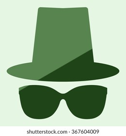 Vector Icon Set Hats and sunglasses Collection