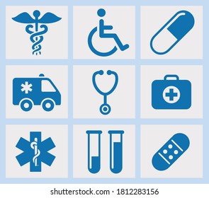 Vector Icon Set of Health EPS 10
