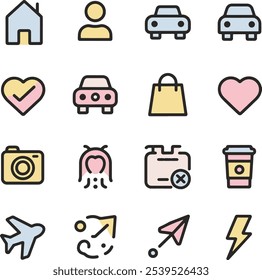 Icono de Vector conjunto de ilustración diseño