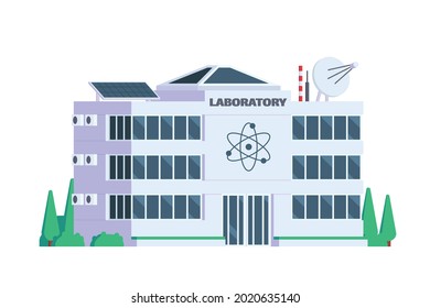 Vector icon set or infographic elements representing low poly lab buildings for city illustration