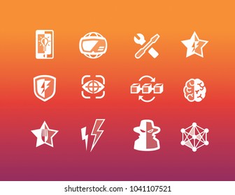 Vector icon set for internet technology industry