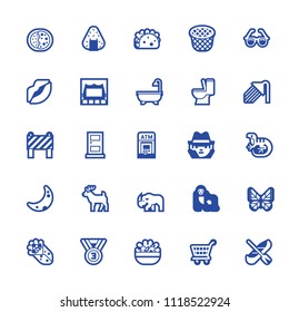 Vector icon set. Isolated on white background blue vector icon pack