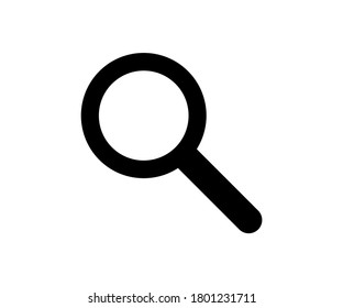 Vector icon set of magnifying glass, search icon, flat vector design, search icon with fill and outline.