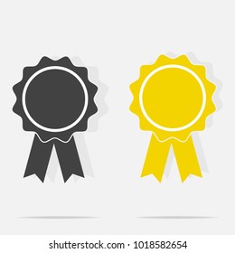 Vector icon set of  medal. Medal of Honor, congratulations.