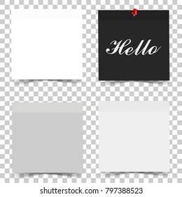 Vector icon set multicolored sticker for notes. Vector sticker on transparent background.