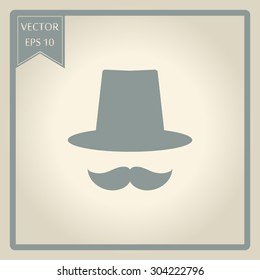 Vector Icon Set Mustache, Hats