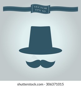Vector Icon Set Mustache, Hats