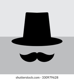 Vector Icon Set Mustache, Hats