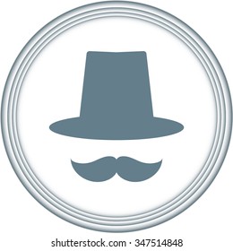 Vector Icon Set Mustache, Hats
