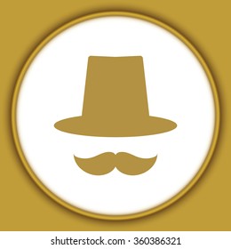  Vector Icon Set Mustache, Hats