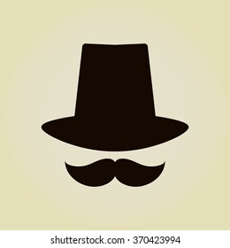 Vector Icon Set Mustache, Hats