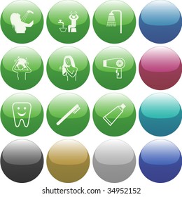 Vector of icon set, also provided background in other colors