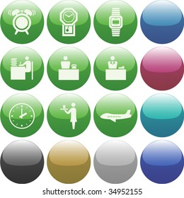 Vector of icon set, also provided background in other colors