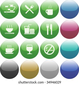 Vector of Icon set, also provided in other colors