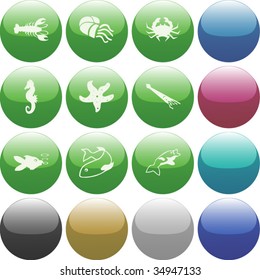 Vector of icon set, also provided in other colors