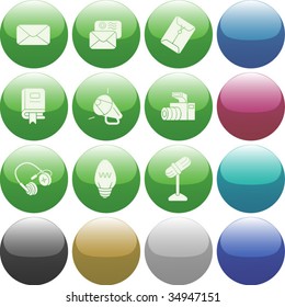 Vector of icon set, also provided in other colors