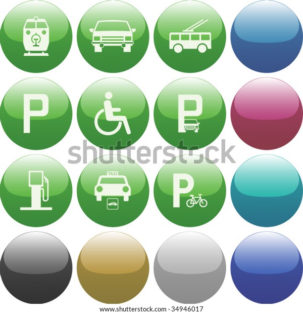 Vector of Icon
set, also provided in other
colors