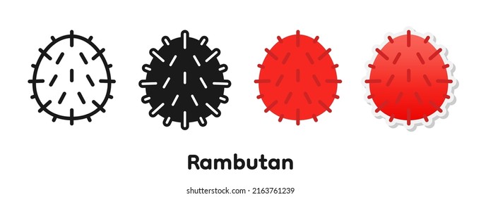Icono vector de Rambutan.