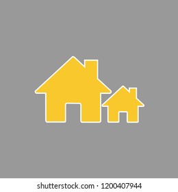 Vector icon set related to home Labels are fine in thin line styles with editable rhythms. 