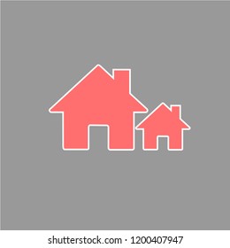 Vector icon set related to home Labels are fine in thin line styles with editable rhythms.