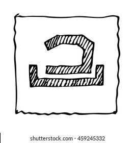 Vector icon of a set. Rolls of paper, film, self-adhesive. Picture style Doodle. Set on the subject of advertising product