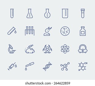 Vector Icon Set Of Science And Research 