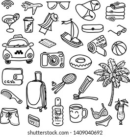 Vector icon set for a sites on business, travel, social, blog and other