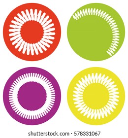 Vector icon set with springs