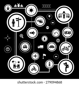 vector icon set for traveler explorer 