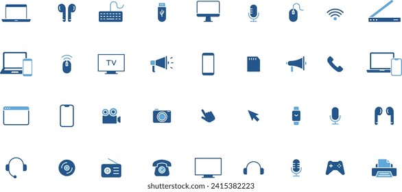 Vector Icon Set for Various Devices and Gadgets