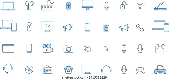 Vector Icon Set for Various Devices and Gadgets