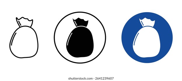 Vector icon set for various pouch designs