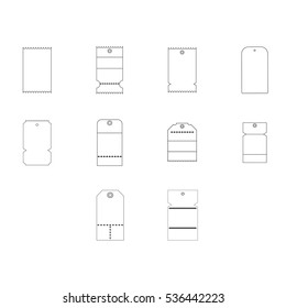 Vector icon set for various tag on white background