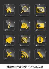 Vector icon set for web.