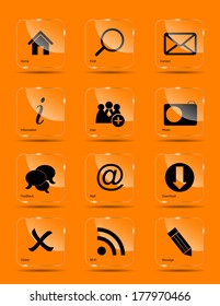 Vector icon set for web.