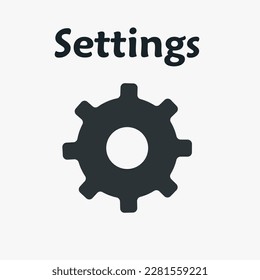 Vector icon setting. Tools, gear, gear sign isolated on a white background. Help options account concept. Modern flat style for graphic design. Icons for adjustment, measurement, tuning and testing. P