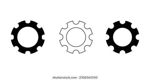 Vector icon  of settings set  tools, technical  gears, Gear Sign.