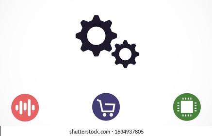 Vector icon Settings, Settings for icon technique. Settings for icon technologies. Settings 10 eps icon. flat мdesign