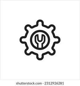 Vector icon settings, tools, gears, Gear Sign Isolated on white background. Help choice account concept. Trendy flat style for graphic design, logo, Web site, social media, UI,