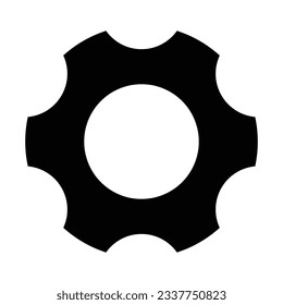 Vektorsymbol-Einstellungen, Tools, Zahnräder, Zahnräder, Zahnräder einzeln auf weißem Hintergrund. Hilfe bei der Auswahl des Accounts. Trendy flach Style für Grafikdesign, Logo, Website, Social Media, UI, App