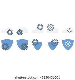 Vector icon settings, tools, gears, Gear Sign Isolated on white background. Help choice account concept. Trendy flat style for graphic design, logo, Web site, social media, UI, mobile app, EPS10