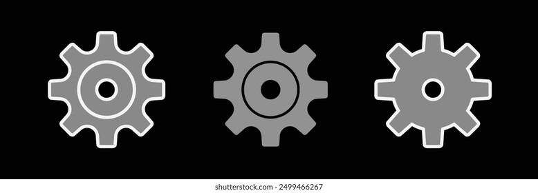 Vector icon settings, tools, gears, Gear Sign. Setting icon set. gear icon. Eps 10.