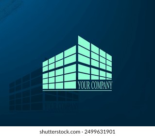 Vector icon with shadow on blue background