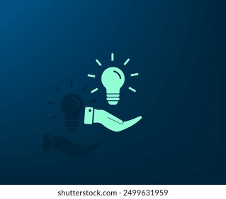 Vector icon with shadow on blue background
