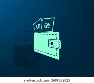 Vector icon with shadow on blue background