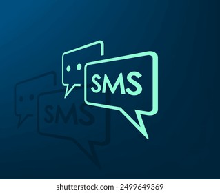 Vector icon with shadow on blue background